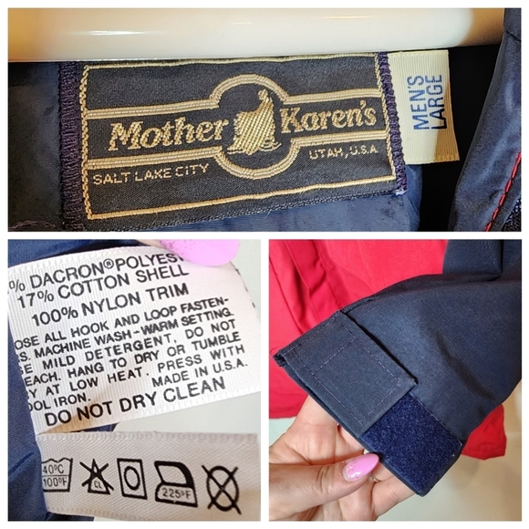 Mother Karen's Red Blue Coat. Men's size Large. - Picture 3 of 14